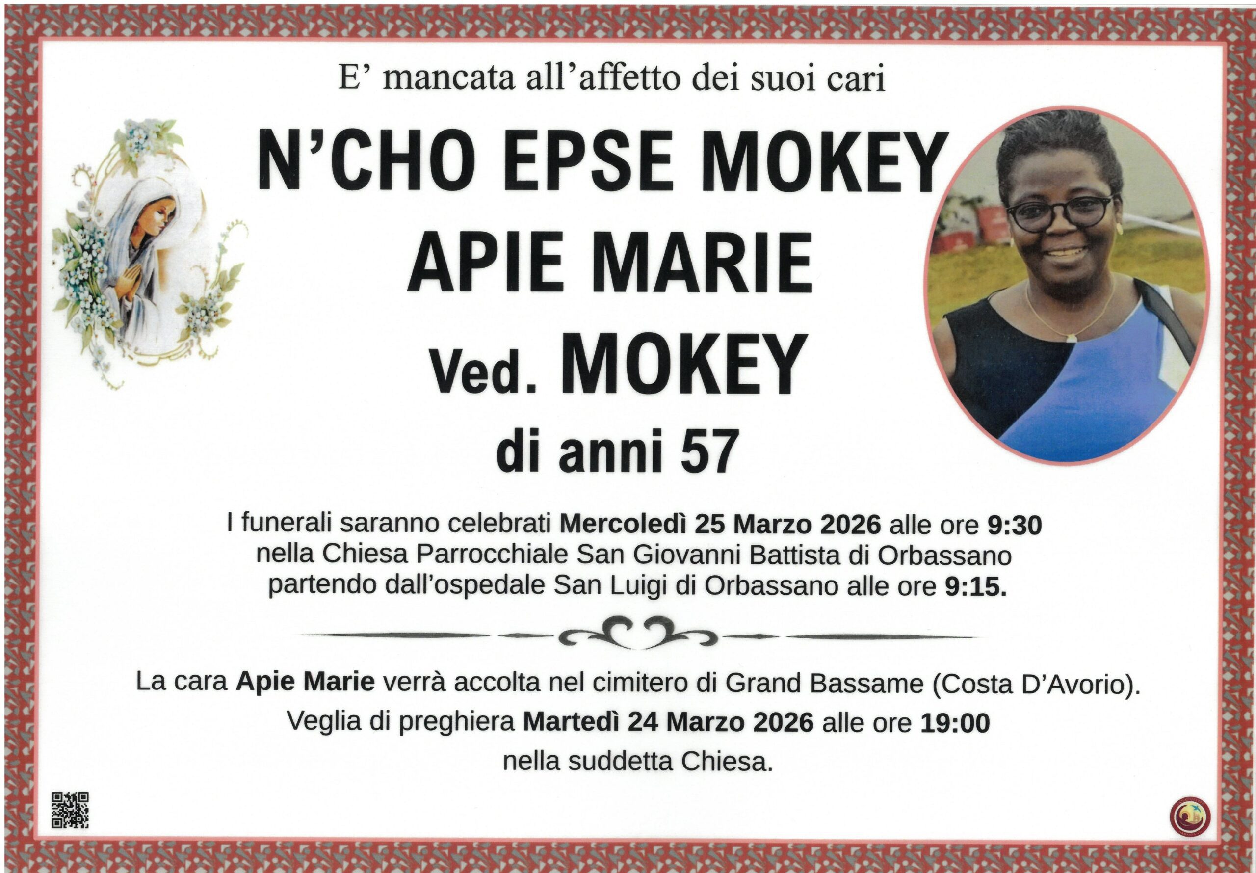 N'Cho Epse Mokey Apie Marie