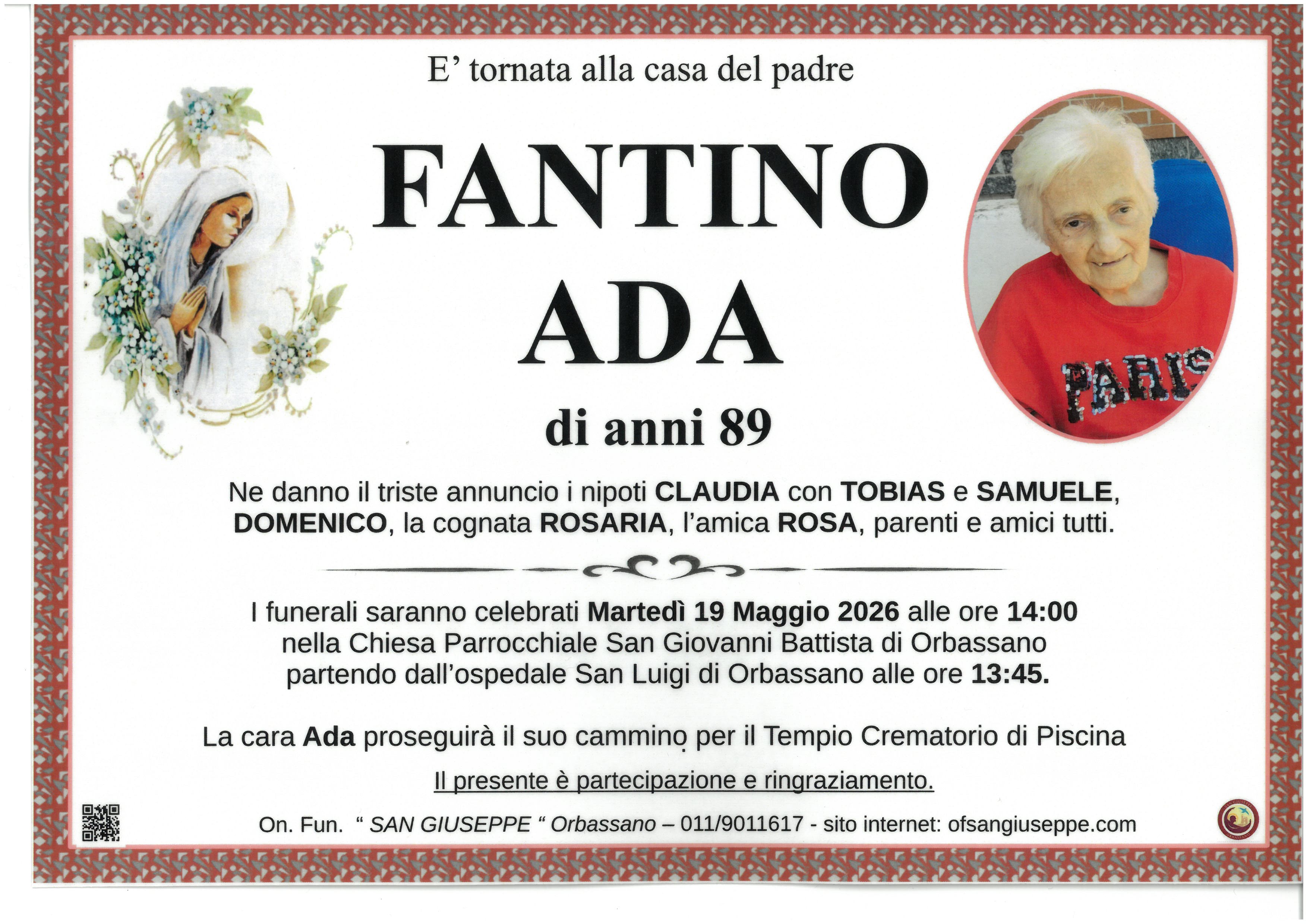 FANTINO ADA