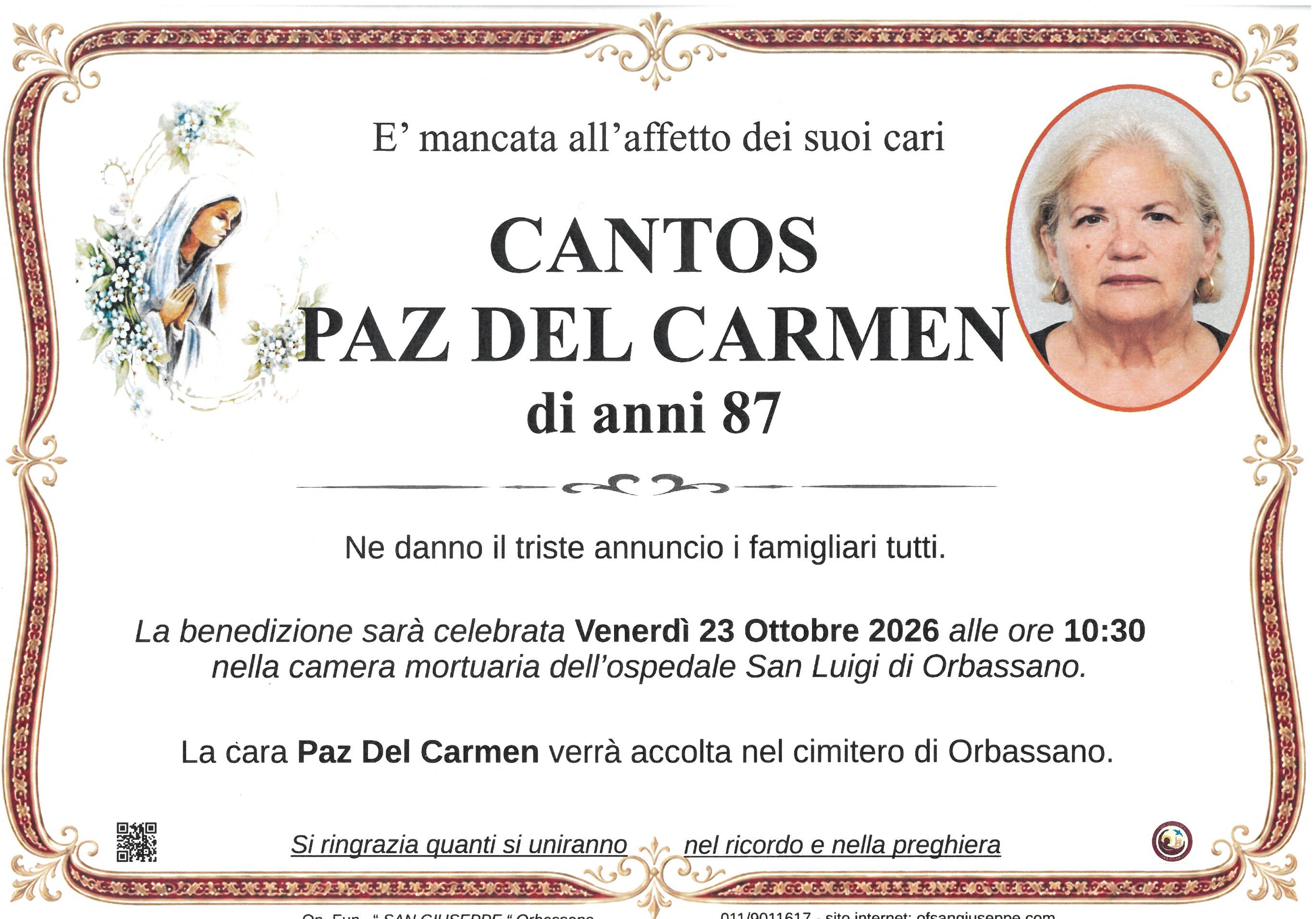CANTOS PAZ DEL CARMEN